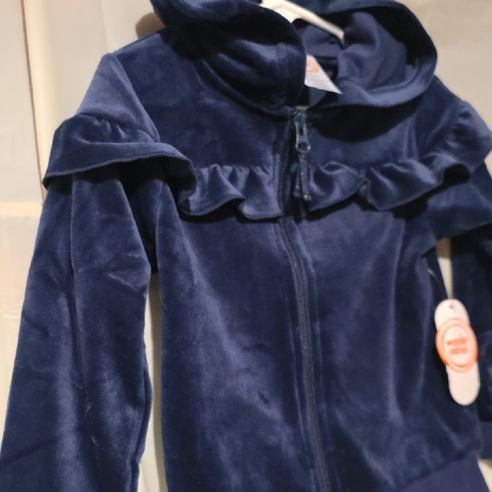 Wonder Nation Deep Blue Ruffled Jacket - Picture 4 of 6